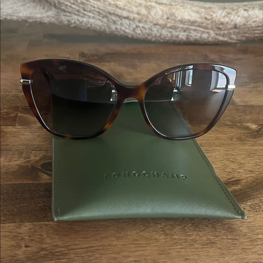 Longchamp Tortoise Shell Cat-Eye Sunglasses - Picture 1 of 7